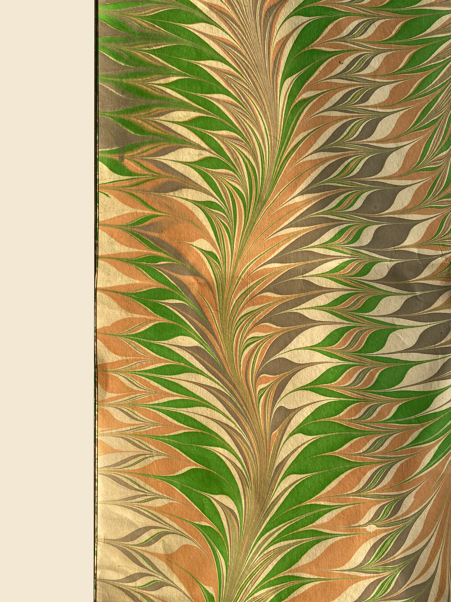 Green & Pink Marbled Paper