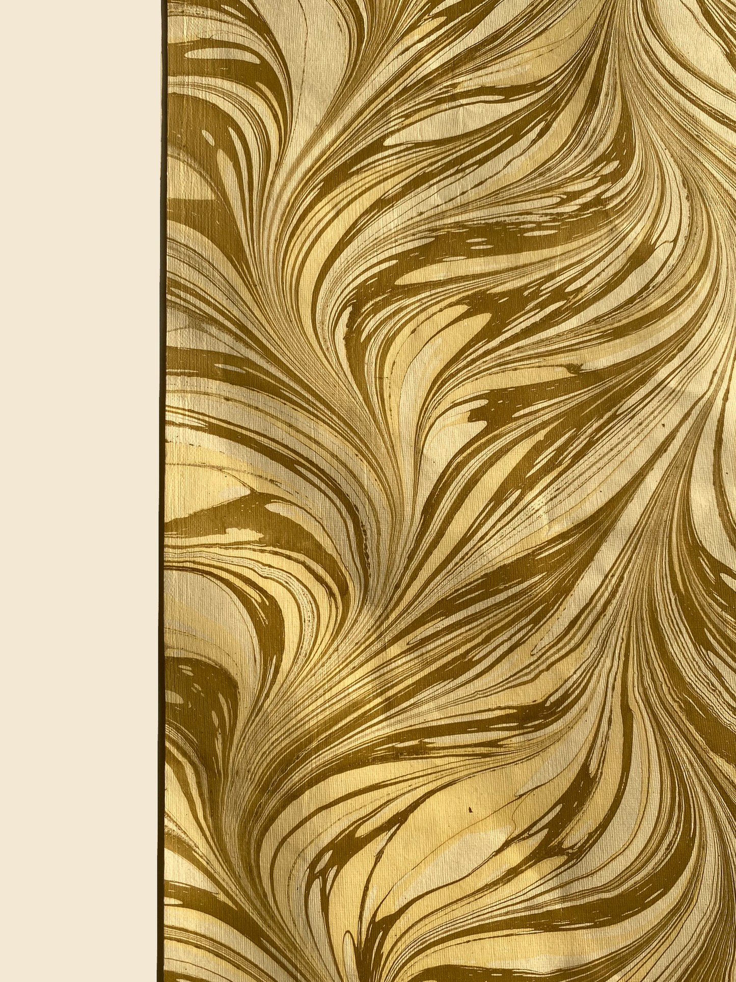 Gold & Beige Marbled Paper