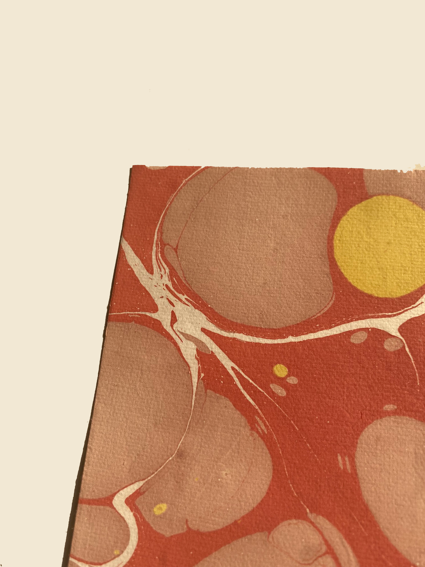 Red Pattern Marbled Paper