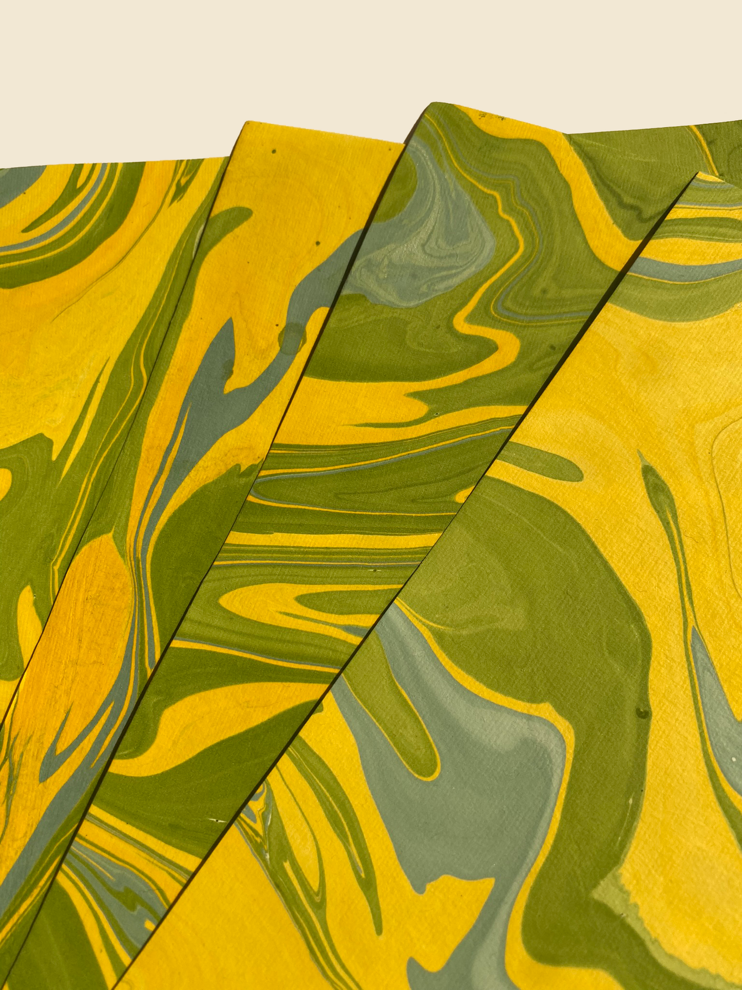 Yellow & Green Marble Paper