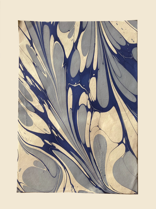 Blue Marbled Paper
