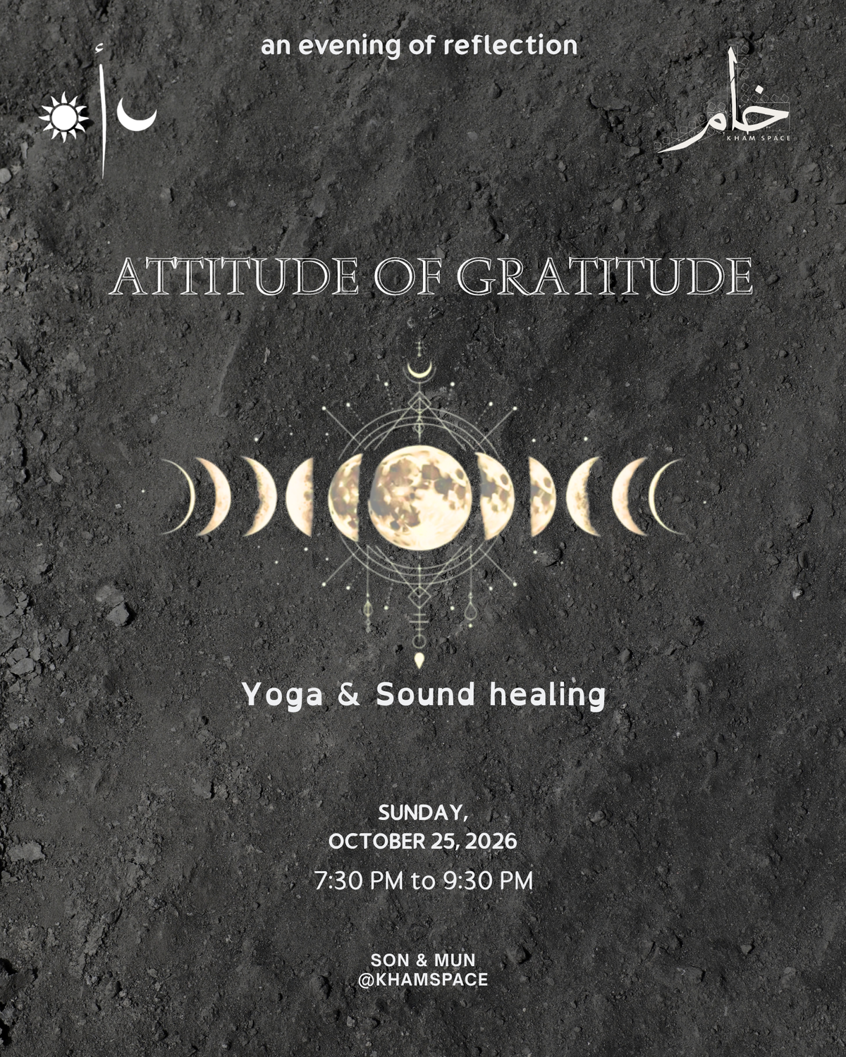 🌑 Attitude of Gratitude: Yoga & Sound healing 🌕