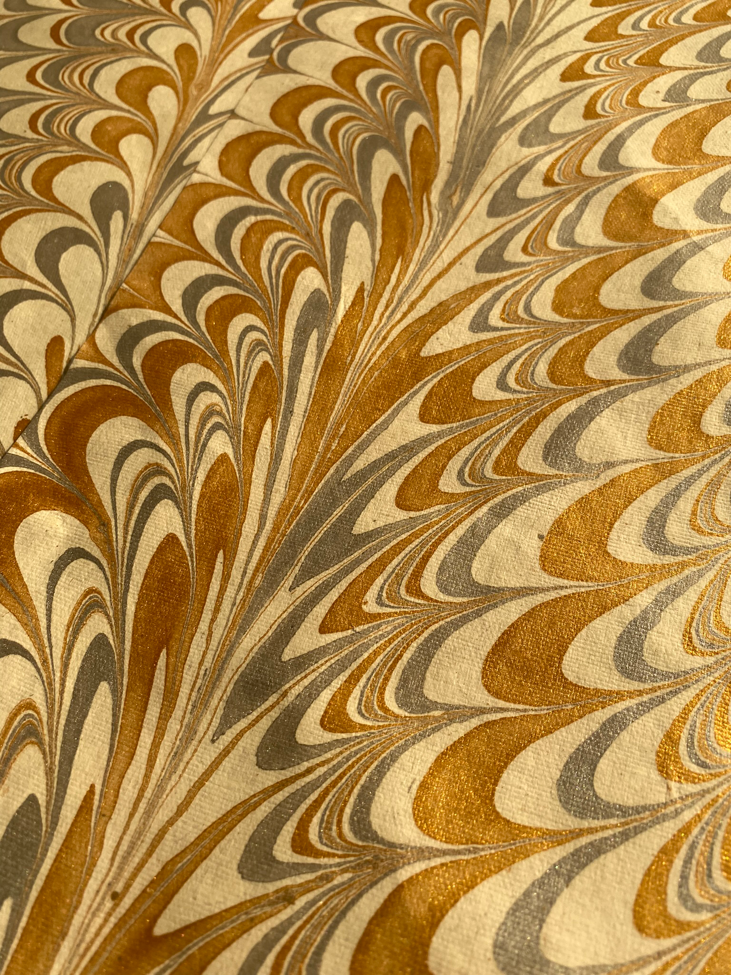 Gold & Silver Marbled Paper