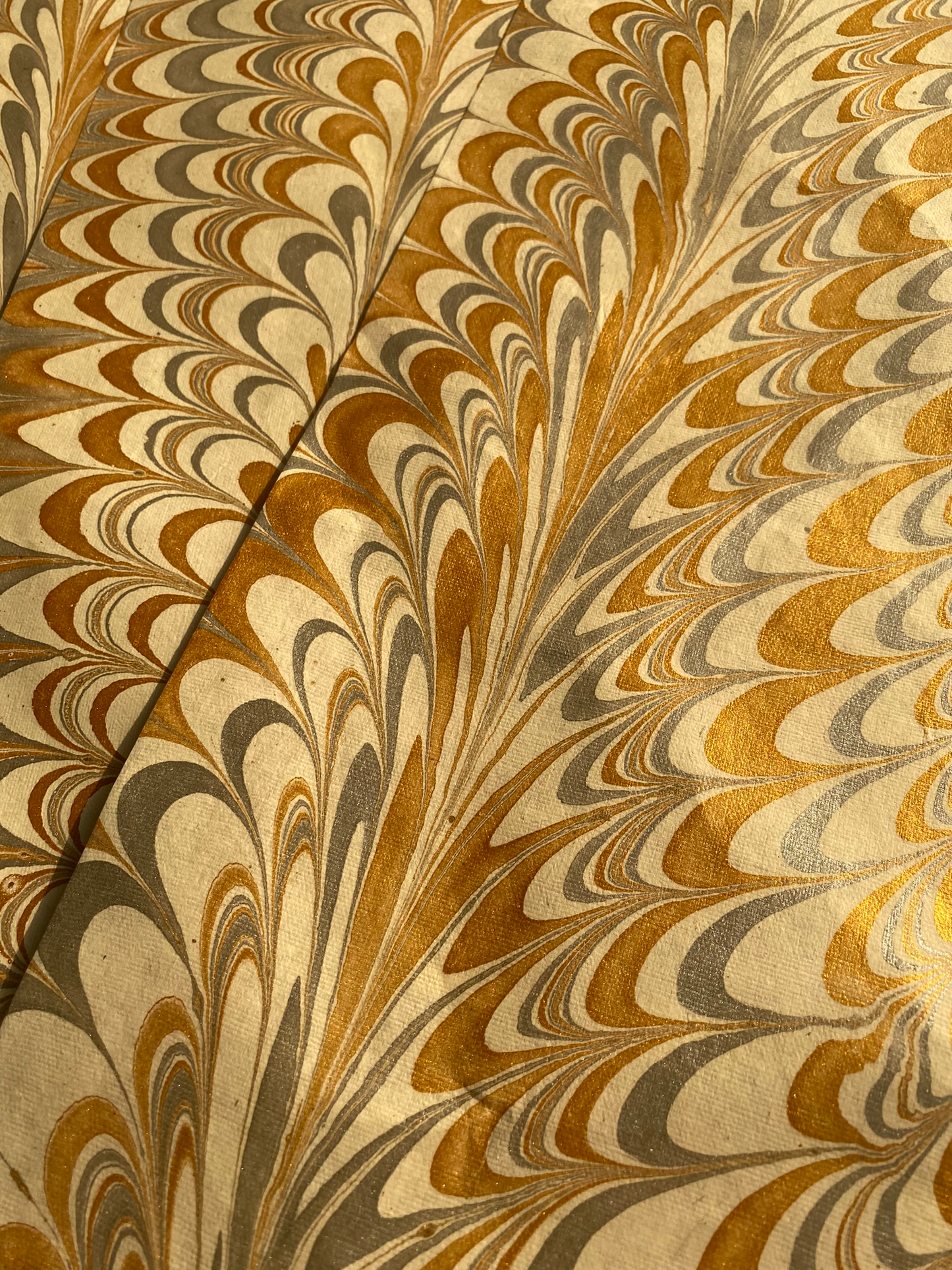 Gold & Silver Marbled Paper