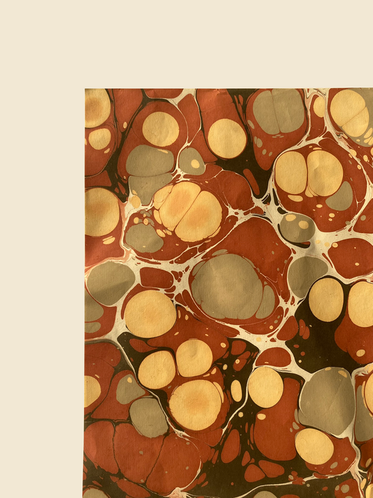 Red Marbled Paper