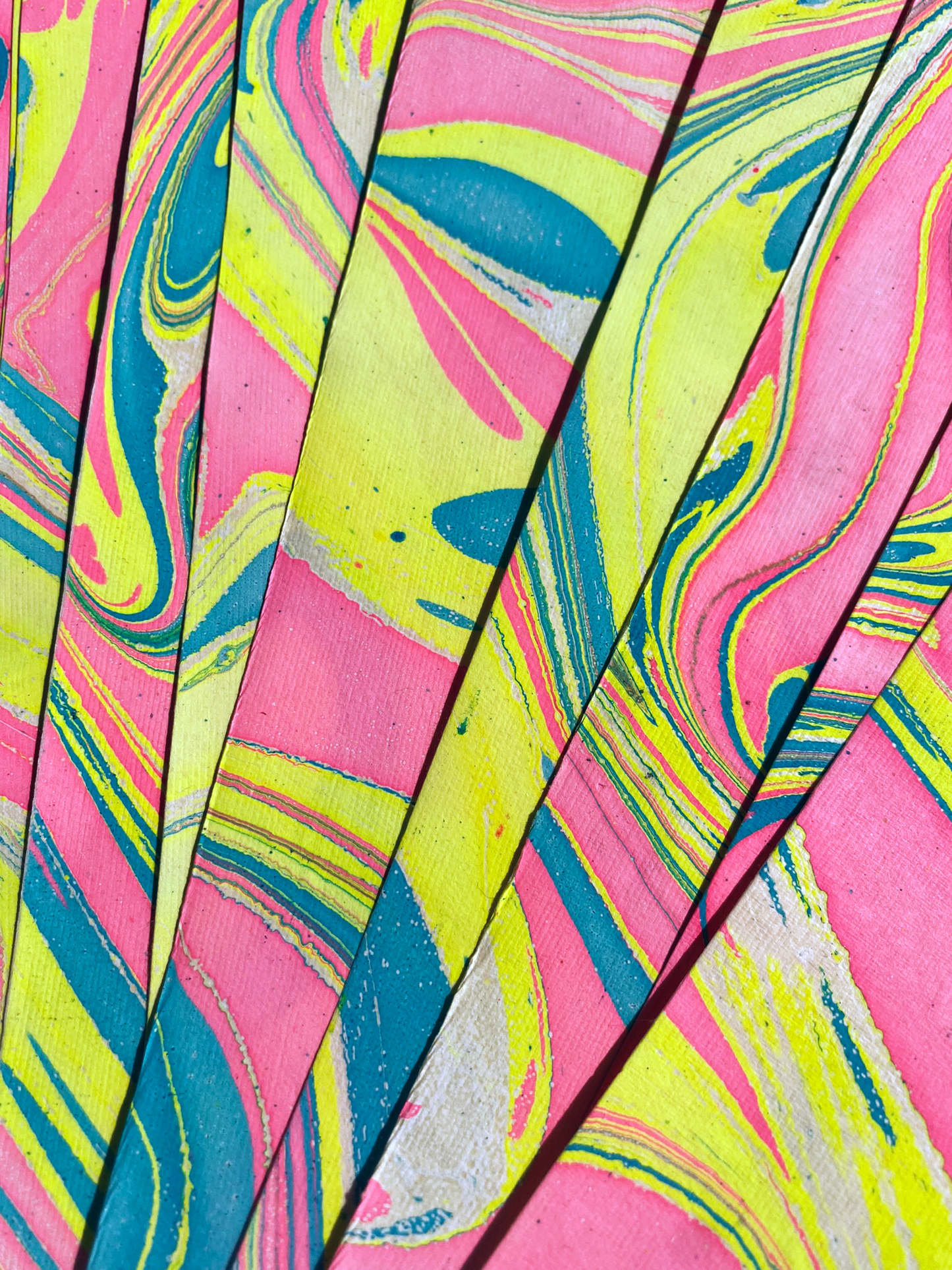 Neon Marbled Paper